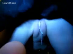 Homemade beastiality movie scene featuring an non-professional anal 